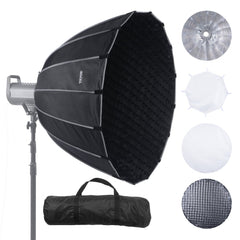 VEVOR Parabolic Softbox, 33 in / 850 mm, Quick Release and Quick Fold, Lightweight and Portable, Universal Bowens