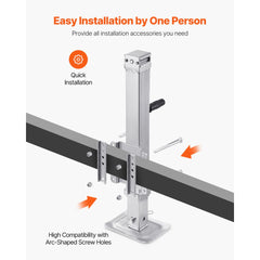 VEVOR Trailer Jack, 8000 lbs Static Load Capacity, Heavy Duty Swivel Bolt-on Trailer Jack, 28.5" Lift Trailer Jack