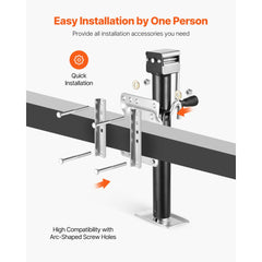 VEVOR Trailer Jack, 2500 lbs Dynamic Load Capacity, Heavy Duty Swivel Bolt-on Trailer Jack with Ergonomic Handle