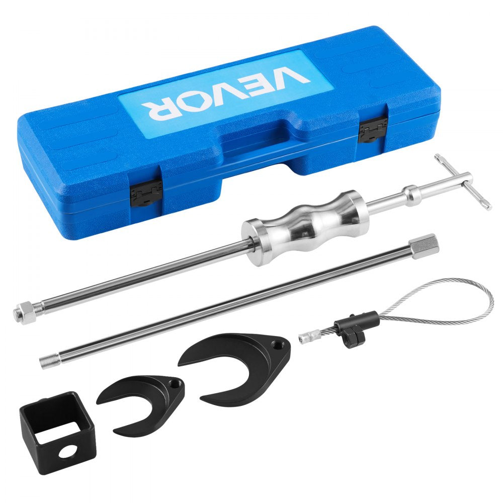 VEVOR Inner CV Axle Puller Tool Set with 5/8 in-18 Slide Hammer & 2-Inch 2.5-Inch CV Joint Fork Adapter, Inner CV Joint