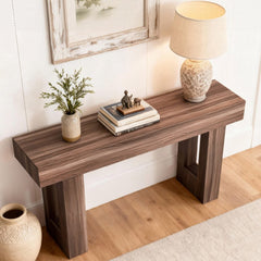 VEVOR 63 in Console Table, Farmhouse Desk Behind the Couch, Wooden Rectangle Entrance Desk, Narrow Long Sofa Table