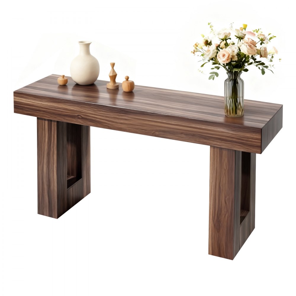 VEVOR 63 in Console Table, Farmhouse Desk Behind the Couch, Wooden Rectangle Entrance Desk, Narrow Long Sofa Table
