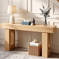 VEVOR 63 in Console Table, Farmhouse Desk Behind the Couch, Wooden Rectangle Entrance Desk, Narrow Long Sofa Table