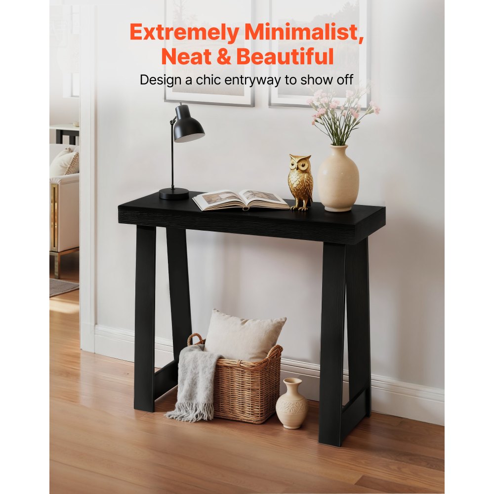 VEVOR 36 in Console Table, Modern Desk Behind the Couch, Wooden Rectangle Entrance Desk, Narrow Long Sofa Table Accent