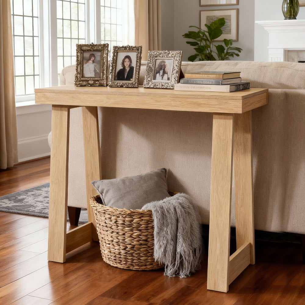 VEVOR 36 in Console Table, Modern Desk Behind the Couch, Wooden Rectangle Entrance Desk, Narrow Long Sofa Table Accent