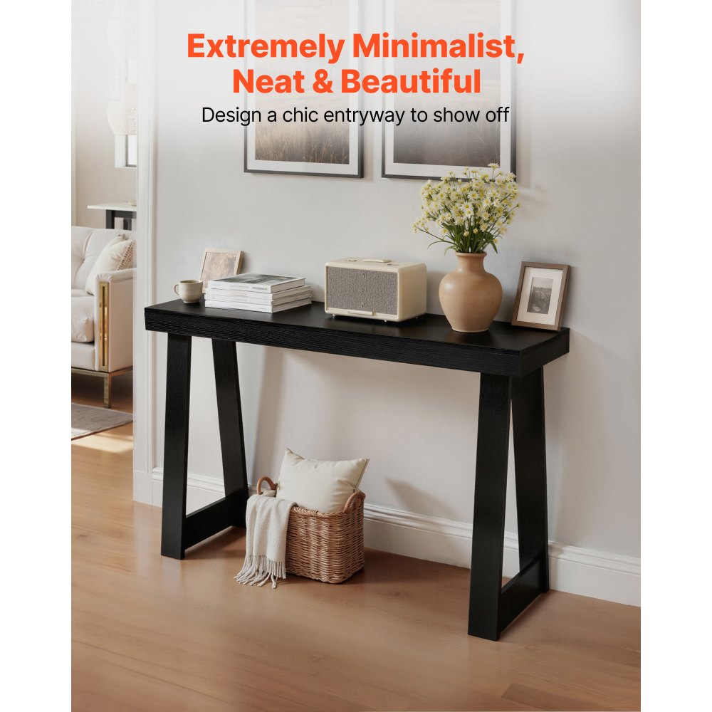 VEVOR 46 in Console Table, Modern Desk Behind the Couch, Wooden Rectangle Entrance Desk, Narrow Long Sofa Table Accent
