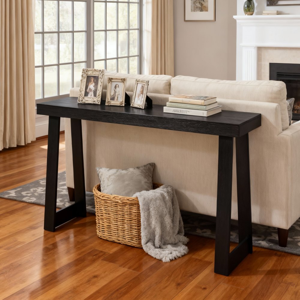 VEVOR 46 in Console Table, Modern Desk Behind the Couch, Wooden Rectangle Entrance Desk, Narrow Long Sofa Table Accent