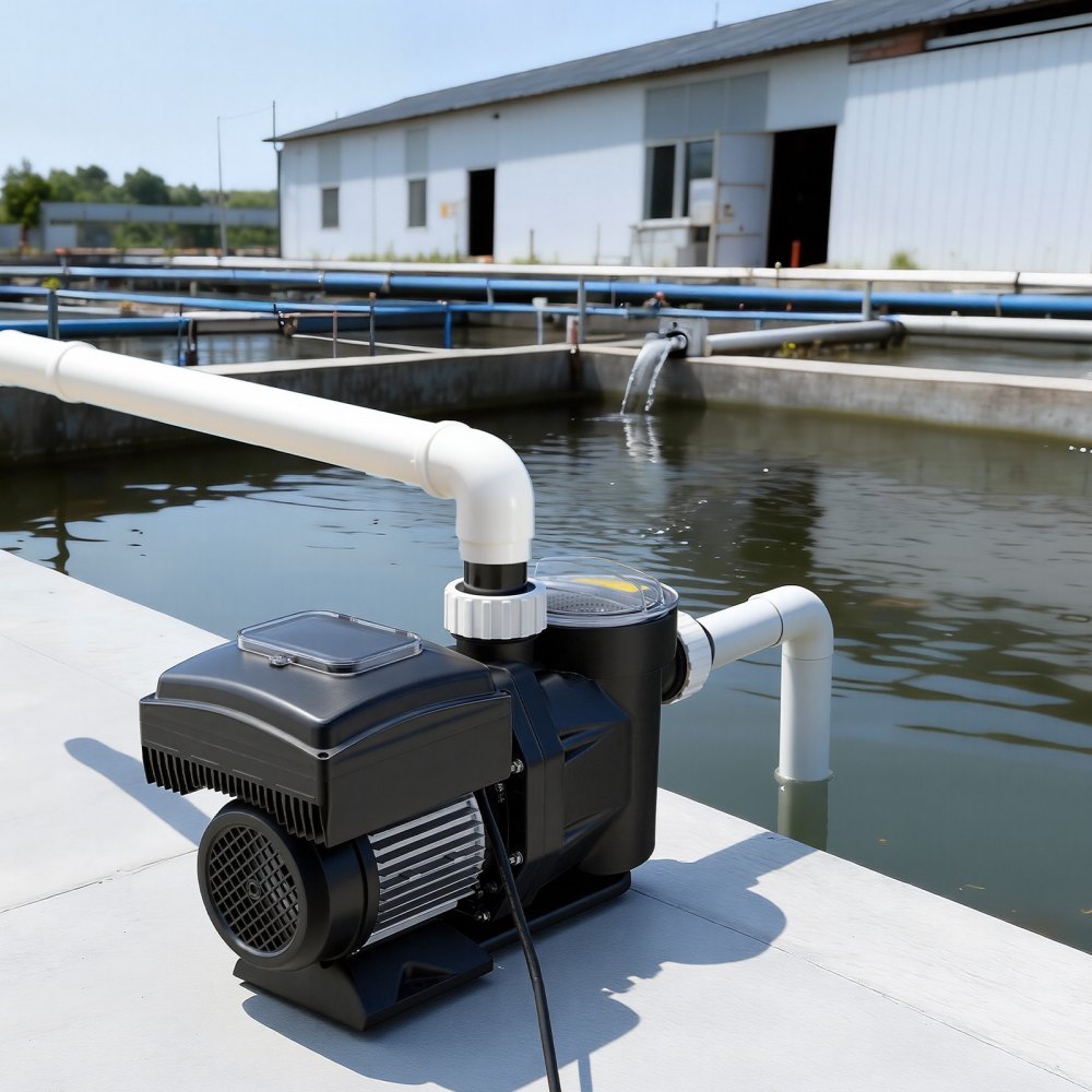 VEVOR Variable Speed Pool Pump, 1.5 HP, AC 220-240V, 115 GPM, In/Above Swimming Pool Pump with Filter Basket, Powerful
