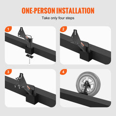 VEVOR Spare Tire Carrier, Trailer Spare Tire Mount, 160 lbs Capacity, Utility Trailer Accessories Fits Most 4 & 5 & 6 &