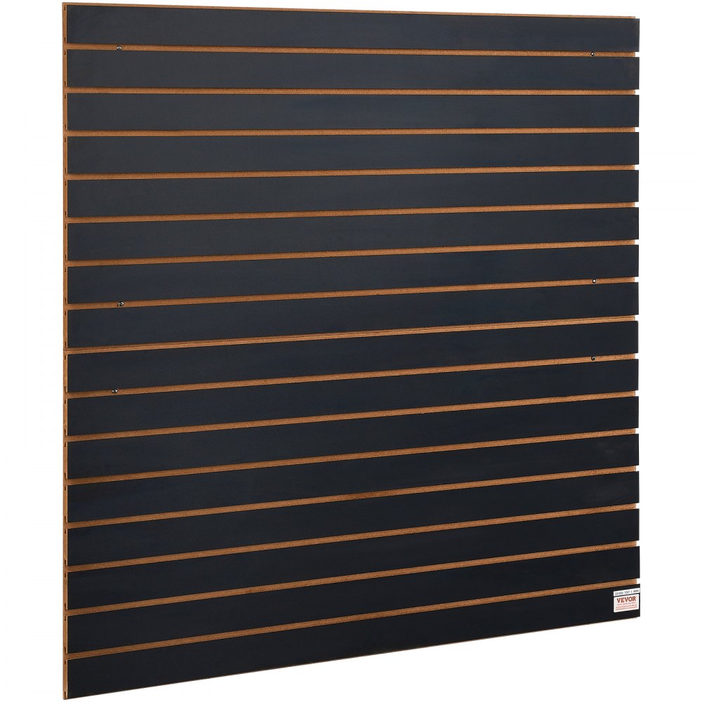 VEVOR Slatwall Panels, 4 ft x 2 ft Black Garage Wall Panels 24"H x 48"L (Set of 2 Panels), Heavy Duty Garage Wall