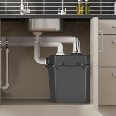 VEVOR Utility Sink Pump, 1/2 HP, 120-Volt, 3500 GPH Flow, 28 ft Head, Under-Sink Sump Pump System with 6 Gallon Basin