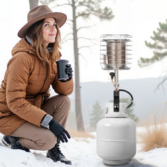 VEVOR Propane Tank Top Heater, 42000 BTU Rapid Heating 360-Degree Infrared Radiant Tank Top Gas Heater, Stepless
