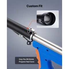 VEVOR 3FT Extension Pole for Heat Gun, Only Compatible with DR.Shrink Propane Heat Guns, Extended Reach Rod for Fast