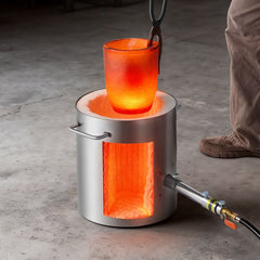 VEVOR Propane Melting Furnace Kit, 8KG/18lbs Gas Metal Melting Furnace Kit, Foundry Home Kiln with Crucible, Tongs