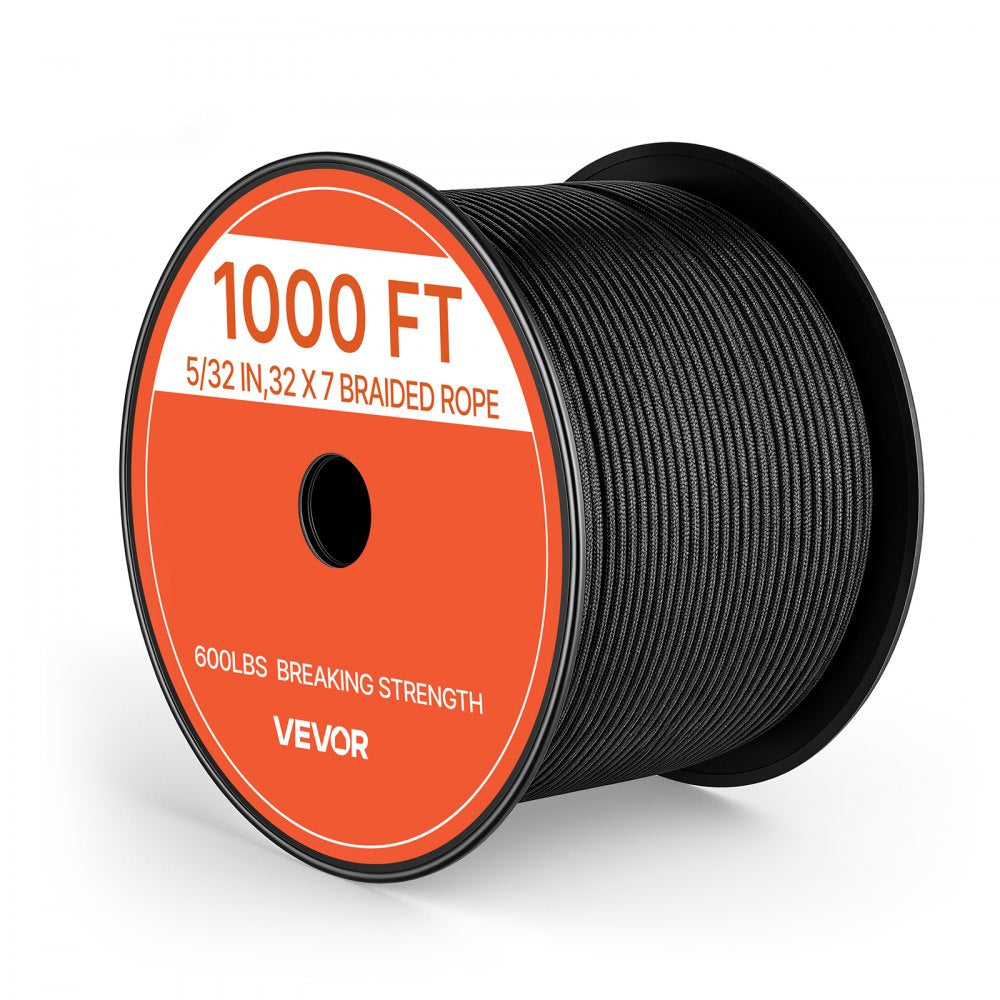 VEVOR Paracord Rope 5/32 in x 1000 ft Nylon Parachute Cord 550 Tactical, Survival Cord, Heavy Duty 7 Strand, 600 lbs