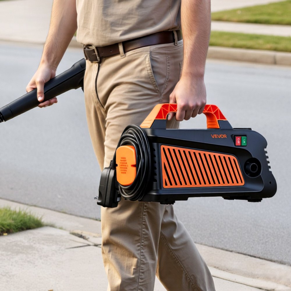 VEVOR Electric Pressure Washer, 2000 Max PSI 1.59 Max GPM, Portable Power Washer with 4 Nozzles, Metal Extension Wand