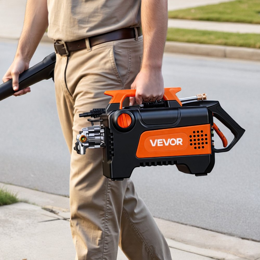 VEVOR Electric Pressure Washer, 1958 Max PSI 2.5 Max GPM, Portable Power Washer with 4 Nozzles, Metal Extension Wand