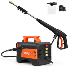 VEVOR Electric Pressure Washer, 1958 Max PSI 2.5 Max GPM, Portable Power Washer with 4 Nozzles, Metal Extension Wand