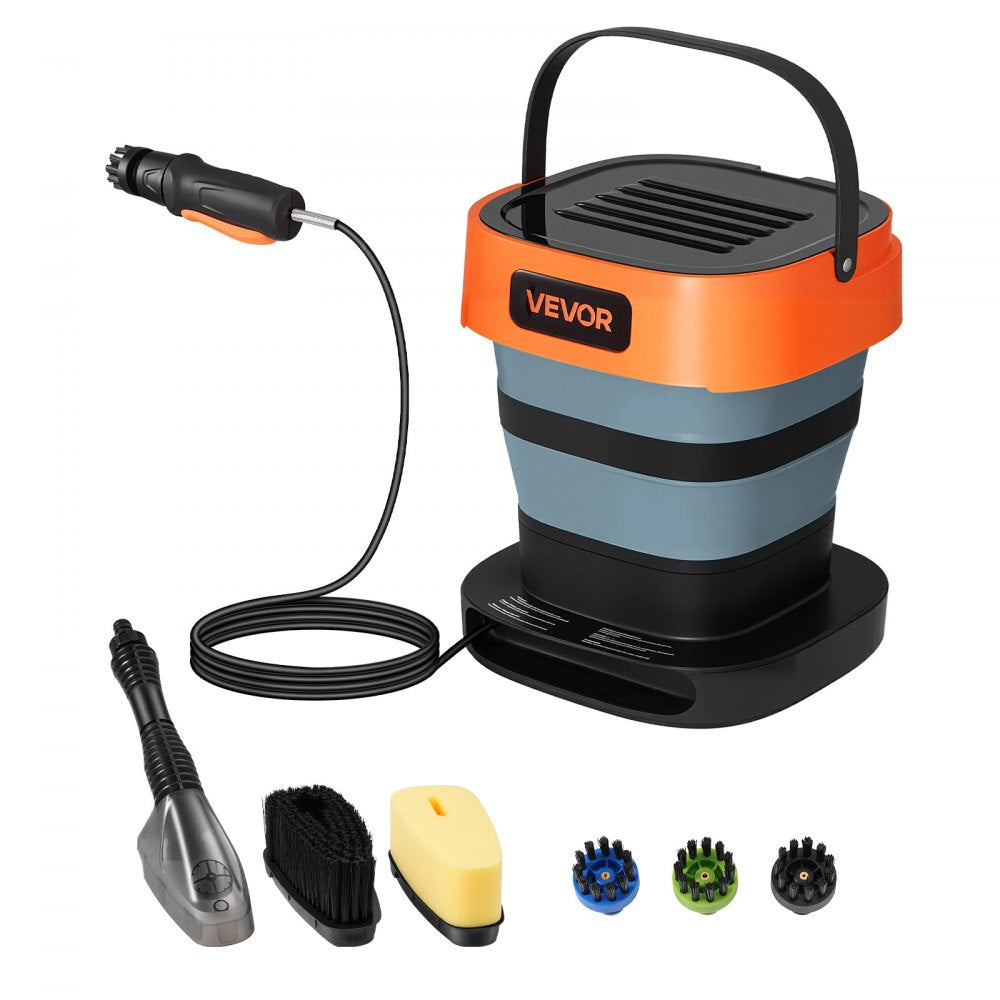 VEVOR Portable Cordless Pressure Washer with 2.64 Gal Tank, Foldable Power Washer 109 Max PSI, 3 Nozzles, Magnetic