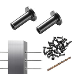 VEVOR 101 Pack T316 Stainless Steel Protector Sleeves for 1/8" Wire Rope Cable Railing, DIY Balustrade T316 Marine