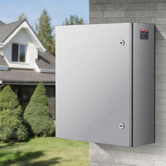 VEVOR Steel Electrical Box, 24"x 20"x 8", 304 Stainless Steel Electrical Enclosure Box, Wall-Mounted Outdoor Electrical