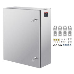 VEVOR Steel Electrical Box, 24"x 20"x 8", 304 Stainless Steel Electrical Enclosure Box, Wall-Mounted Outdoor Electrical