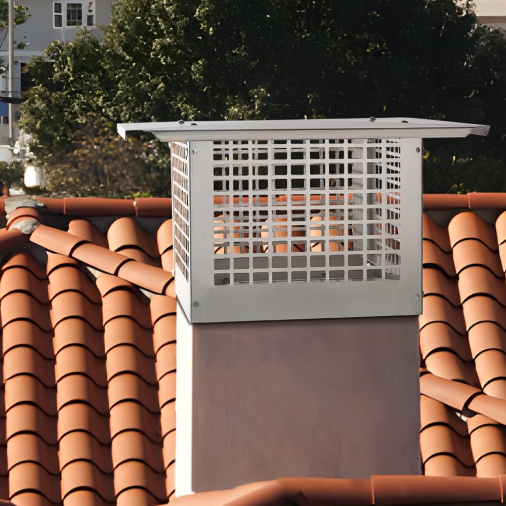 VEVOR Chimney Cap, 12 x 12 inch, 304 Stainless Steel Fireplace Chimney Cover, Not Easily Toppled & Practical