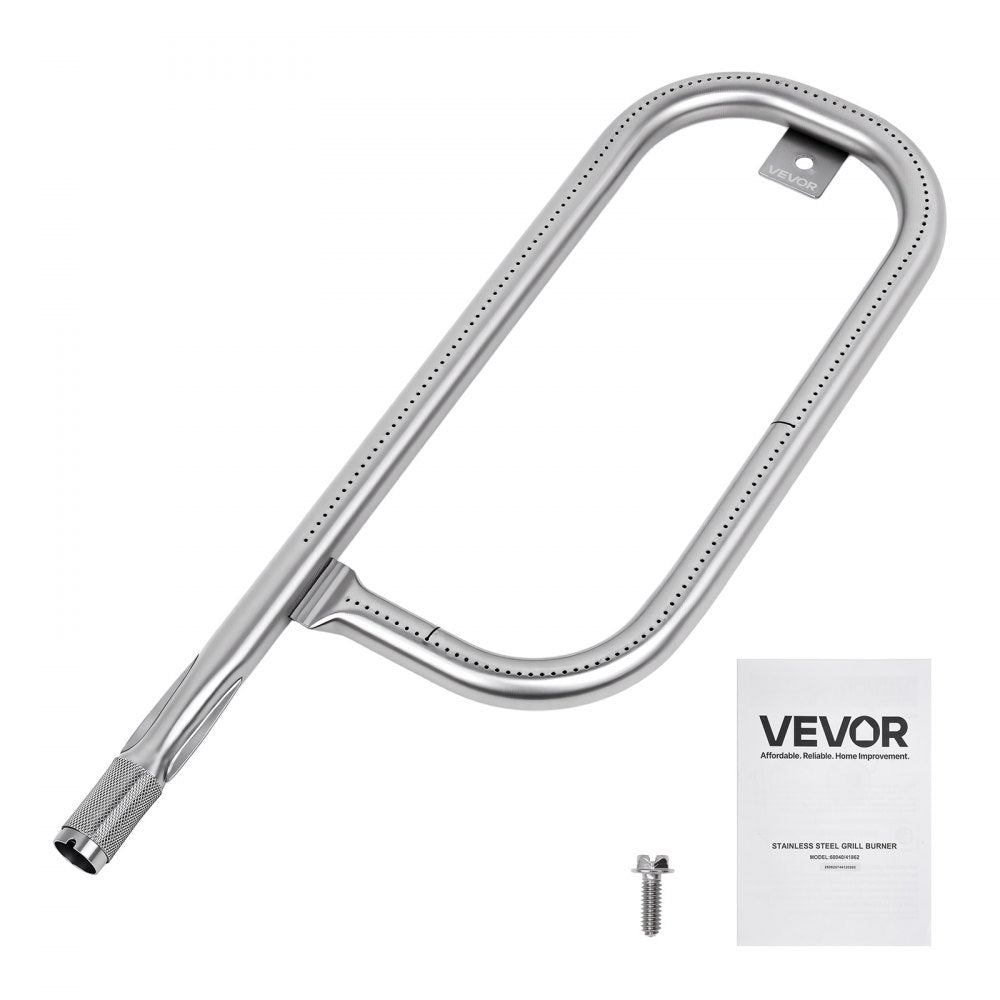 VEVOR Grill Burner Tube for Weber Q100, Q120, Q1000, Q1200, Baby Q Gas Grills, 17 inch 304 Stainless Steel Tube Burner