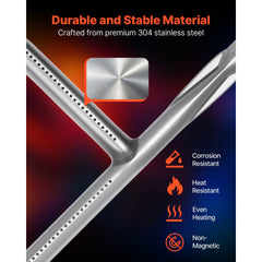VEVOR Grill Burner Tube for Weber Q3200, Q300 (2013 & earlier), Q320, Q3000 (2014 & newer), 23.75 inch 304 Stainless
