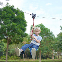 VEVOR Zipline Kit for Kids and Adult, 120 ft Zip Line Kits Up to 500 lb, Backyard Outdoor Quick Setup Zipline