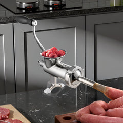 VEVOR Manual Meat Grinder, 304 Stainless Steel Hand Meat Grinder with Steel Table Clamp, Meat Mincer Sausage Maker & 2