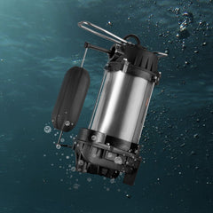 VEVOR Submersible Sewage Pump, 0.75HP 5000 GPH, Cast Iron Sewage Water Pump with 28 ft Lift 10 ft Power Cord and