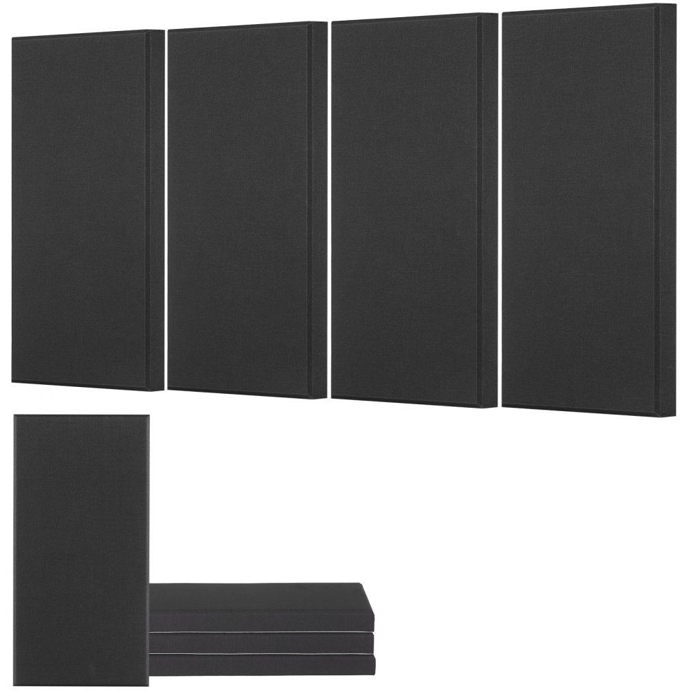 VEVOR 4 PCS Acoustic Panels, 2 inch Thick 23.6 x 11.8 inch Fiberglass Sound Absorbing Panels, Self-adhesive Soundproof