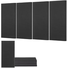 VEVOR 4 PCS Acoustic Panels, 2 inch Thick 23.6 x 11.8 inch Fiberglass Sound Absorbing Panels, Self-adhesive Soundproof