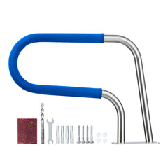 VEVOR Pool Rail, 31 x 22 inch Pool Handrail, 220 lbs Load Capacity Heavy Duty 304 Stainless Steel Swimming Handrail
