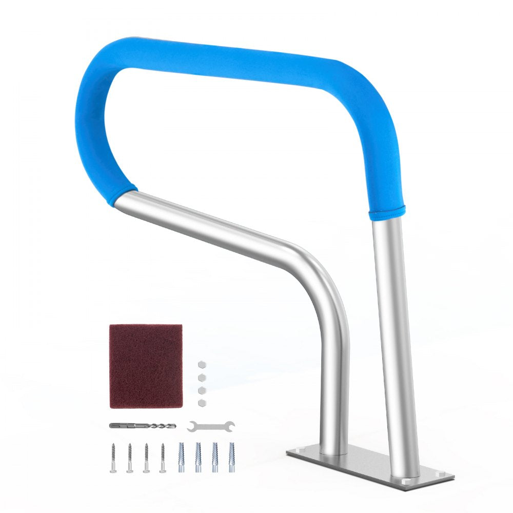 VEVOR Pool Handrail, 32 x 23 inch Pool Railing, Stainless Steel with Base Plate for Indoor/Outdoor Pools,Swimming Pool