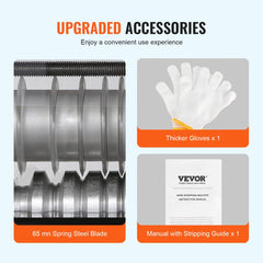VEVOR Electric Cable Stripping Tool, 0.06''-0.98'' Motorized Wire Stripper, 60W, Features Clear Depth Gauge, Includes 6