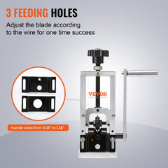 VEVOR Wire Stripping Machine,Wire Stripper with Hand Crank or Drill Powered,0.06''-1.18'' Copper Wire Stripper,Visible