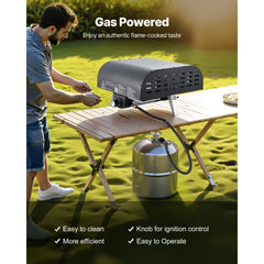 VEVOR Propane Outdoor Pizza Oven, 12 Inch Gas Pizza Maker, Portable Pizza-Cooker with Thickened Pizza-Stone, Carry Bag