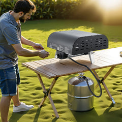 VEVOR Propane Outdoor Pizza Oven, 12 Inch Gas Pizza Maker, Portable Pizza-Cooker with Thickened Pizza-Stone, Carry Bag
