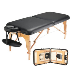 VEVOR Professional Wide Massage Table 30" W, Heavy Duty Folding Massage Table, 8-Level Height Adjustable Facial Salon