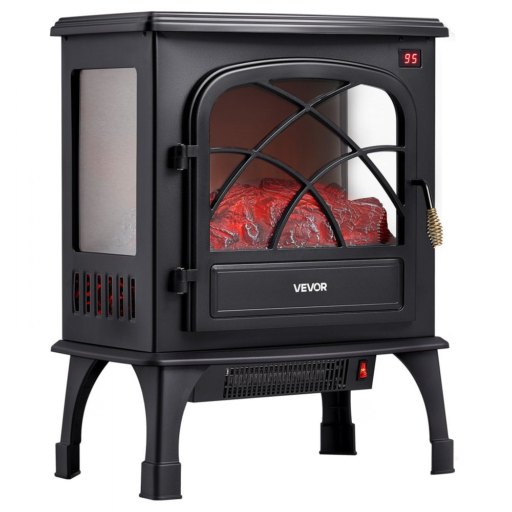 VEVOR 25.5inch Freestanding Fireplaces, 1500W 5120BTU Portable Electric Fireplace Stove Heater, with Overheating