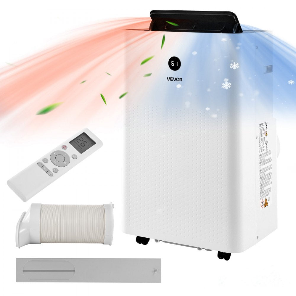 VEVOR Portable Air Conditioner and Heater Combo, 14000 BTU (9800 BTU SACC) 5-in-1 Standing Cooling Ac Unit, LED Touch