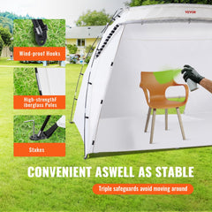 VEVOR Portable Paint Booth, Larger Spray Paint Tent with Built-in Floor & Mesh Screen, Painting Tent Station for