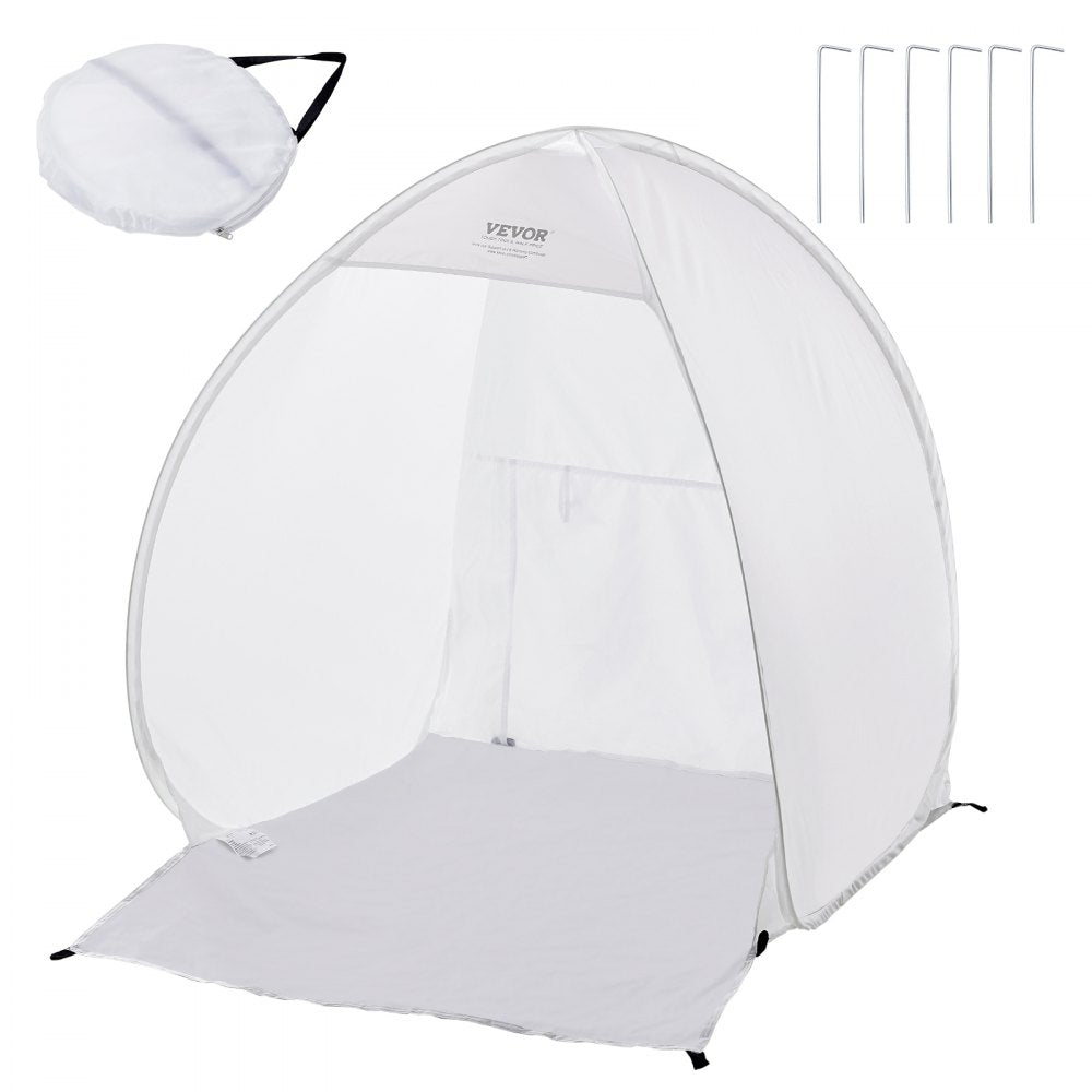 VEVOR Spray Paint Shelter, 40 x 35 x 40 in Pop-Up Portable Spray Paint Tent with Built-In Floor, Exhaust Window and
