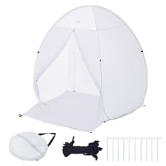VEVOR Spray Paint Shelter, 60 x 60 x 70 in Pop-Up Portable Spray Paint Tent with Built-In Floor, Exhaust Window and