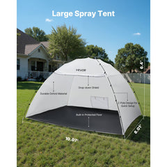 VEVOR Portable Paint Booth Tent, 115.35 x 90.55 x 74 inch Painting Tent Station, Spray Shelter with Built-in Floor &