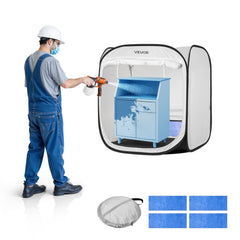 VEVOR Portable Paint Booth Tent, 28.3 x 28.5 x 29.5 inch Pop-Up Portable Spray Paint Tent with Mesh Door, Spray