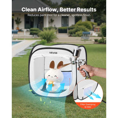 VEVOR Portable Paint Booth Tent, 15.94 x 15.94 x 16.9 inch Pop-Up Portable Spray Paint Tent with Mesh Door, Spray