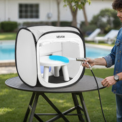 VEVOR Portable Paint Booth Tent, 15.94 x 15.94 x 16.9 inch Pop-Up Portable Spray Paint Tent with Mesh Door, Spray